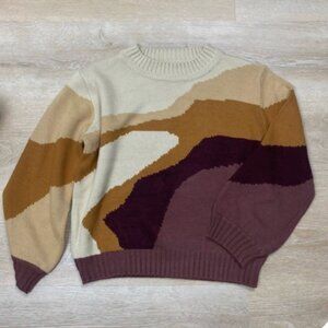Queenie & Pearl Landscape Sweater - L